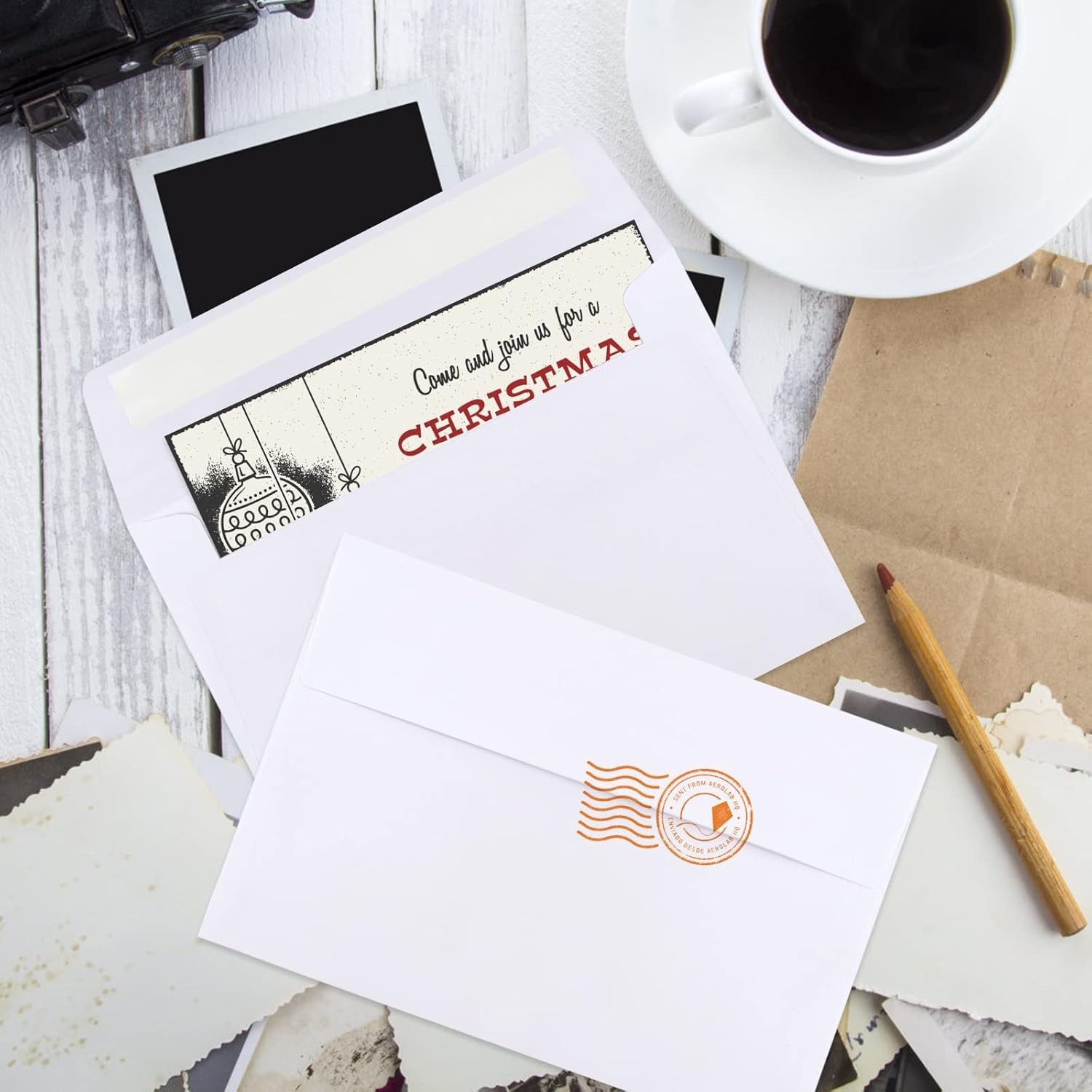 Durable 70 Pack A4 White Envelopes for Invitations & Greetings – Customizable