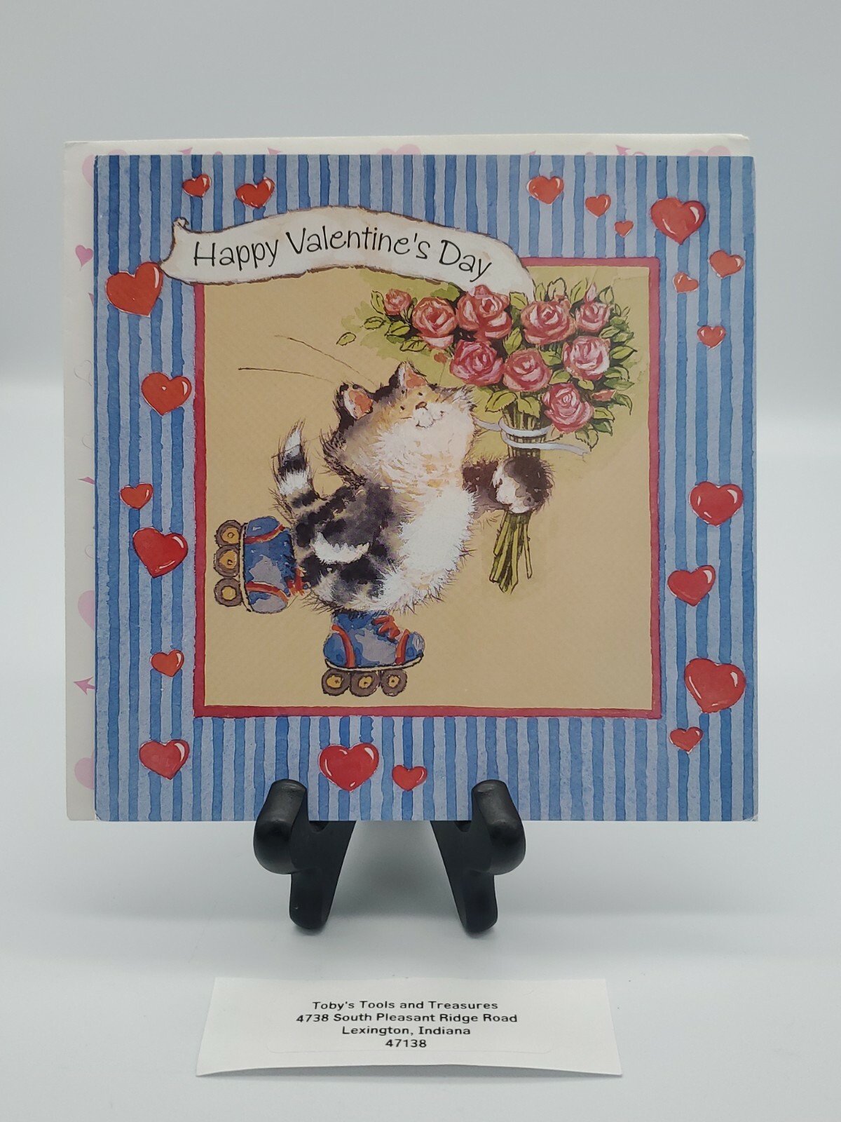Leanin’ Tree Valentine’s Day Greeting Card You Skated Right Into my Heart Cat