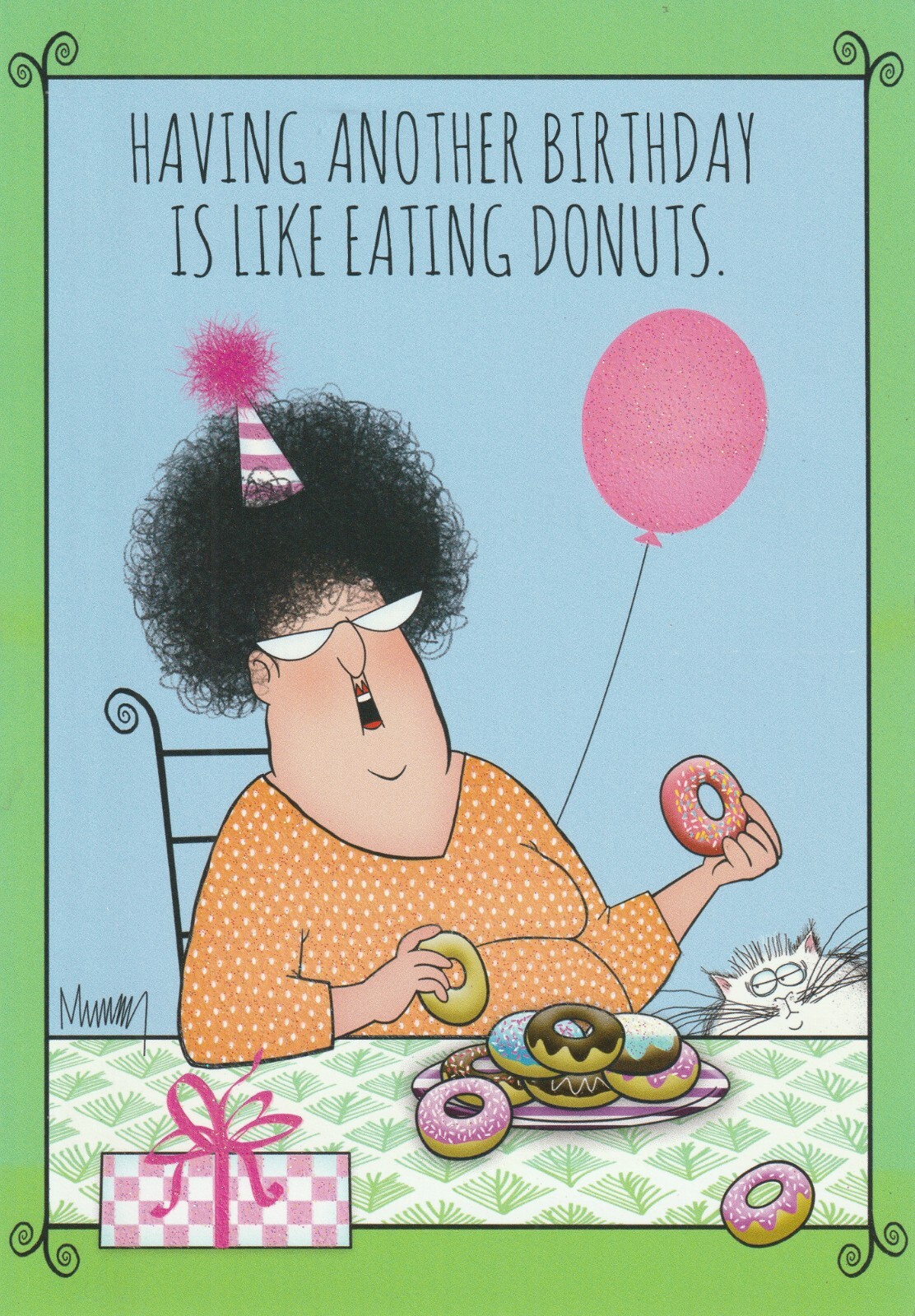 Happy Birthday Card – Having Another Birthday is Like Eating Donuts