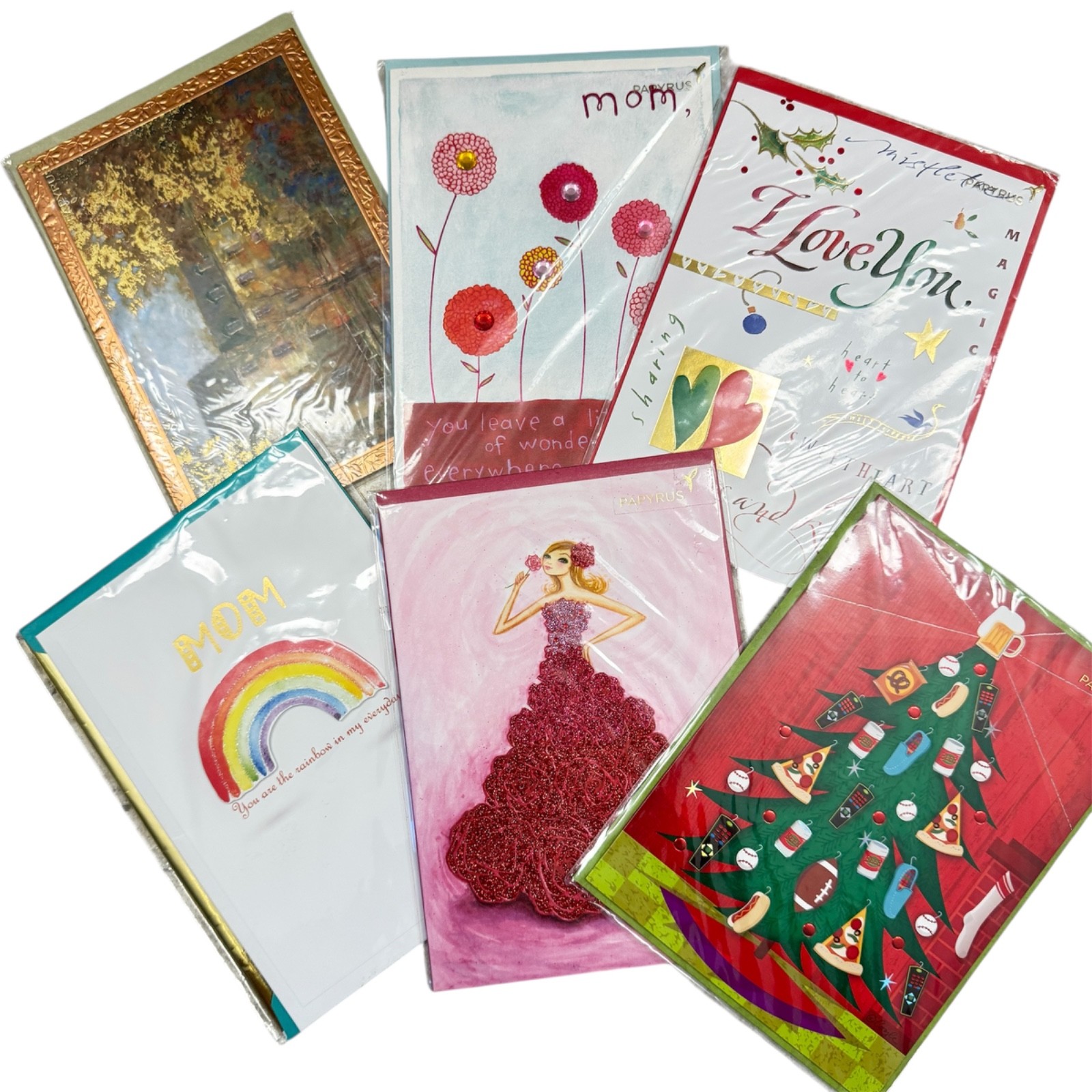New Bundle of 6 Special Occasions Cards some Papyrus holdiays