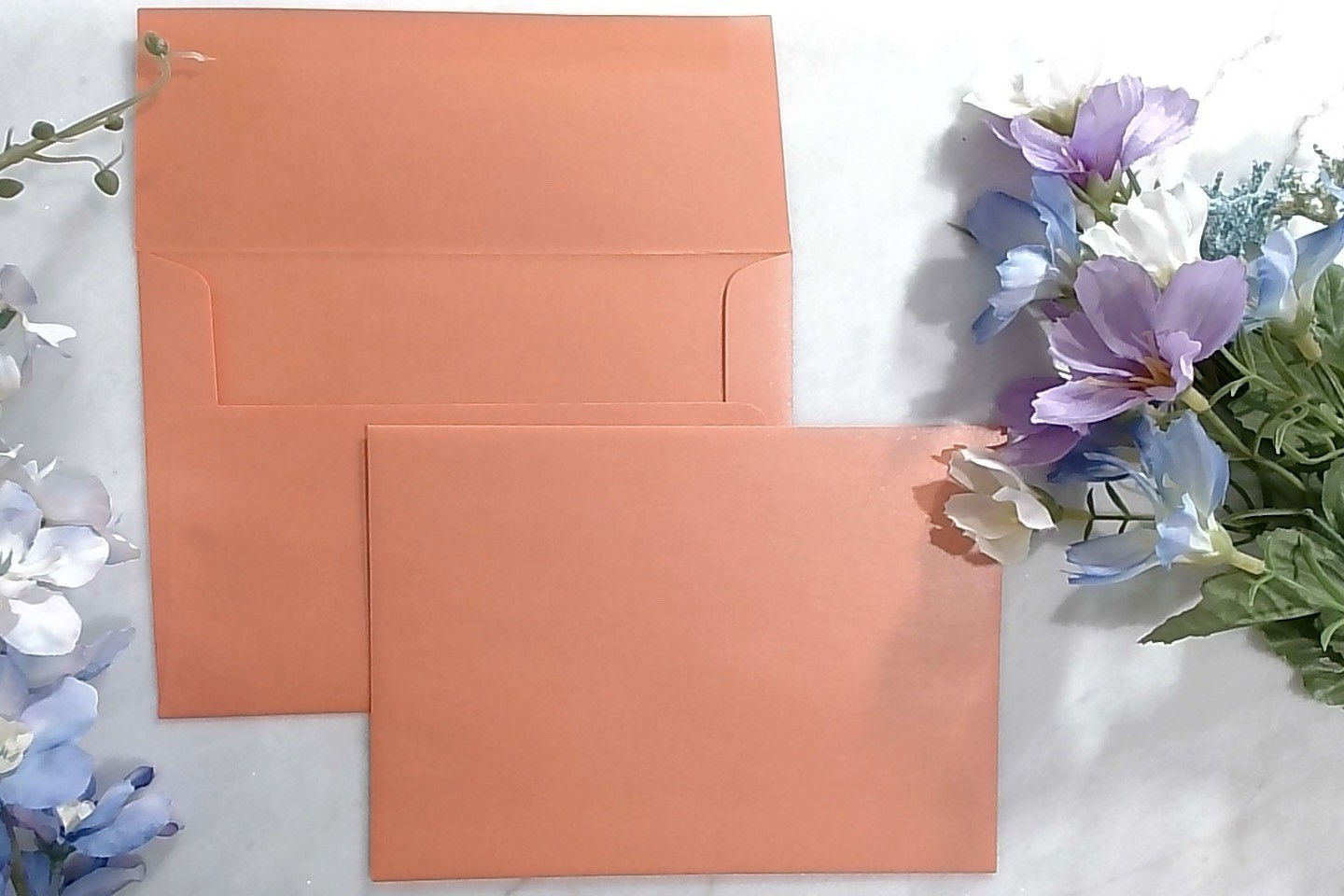 Set of 25 A7 Gummed Envelope Stardream Metallic- Flame 80 lb text