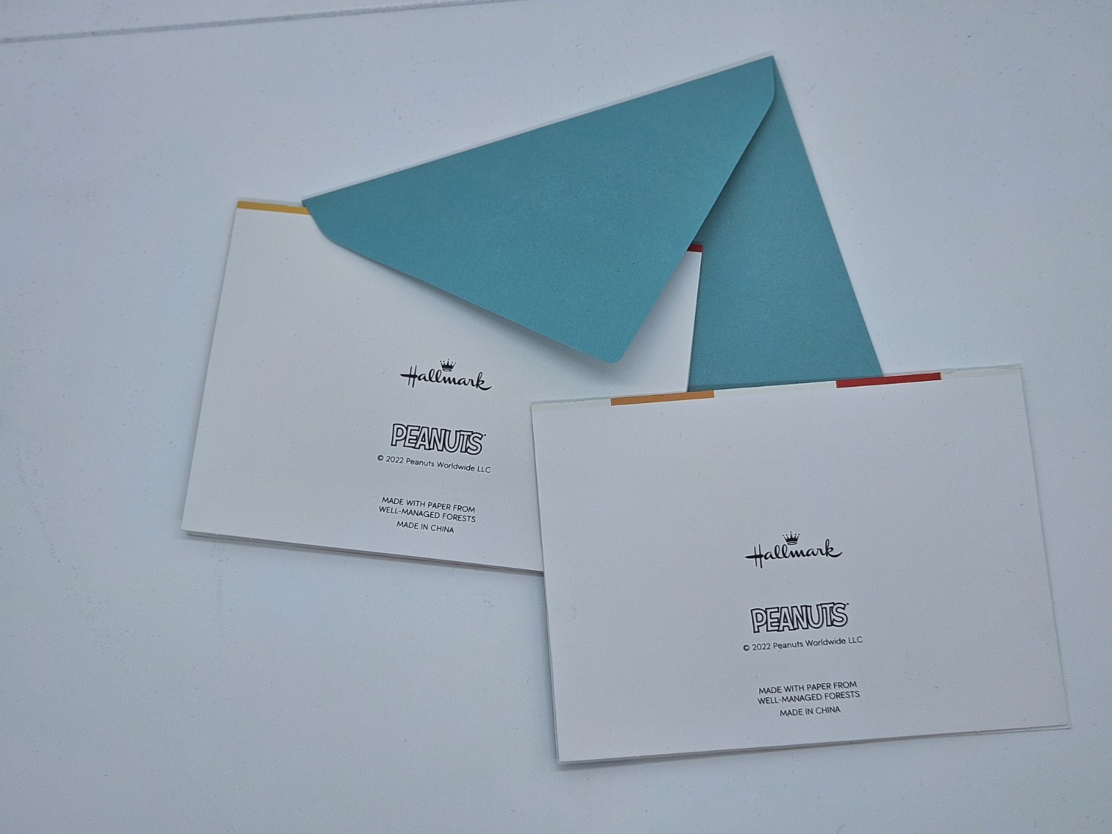 Snoopy Cards & Envelope Sets Of 4 Blank Thank You And “Hiya”. Hallmark Peanuts