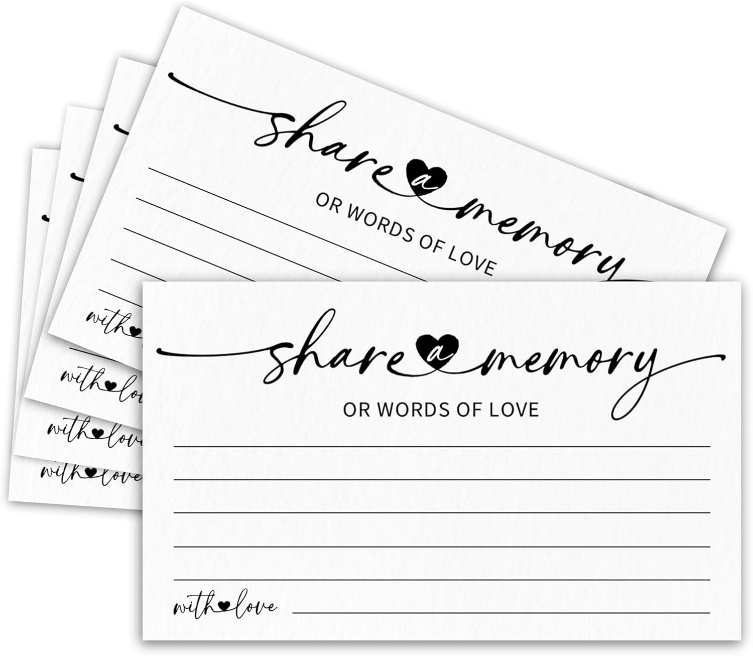 Share a Memory Card, 30 Pcs Celebration of Life Decorations – Minimalist White M