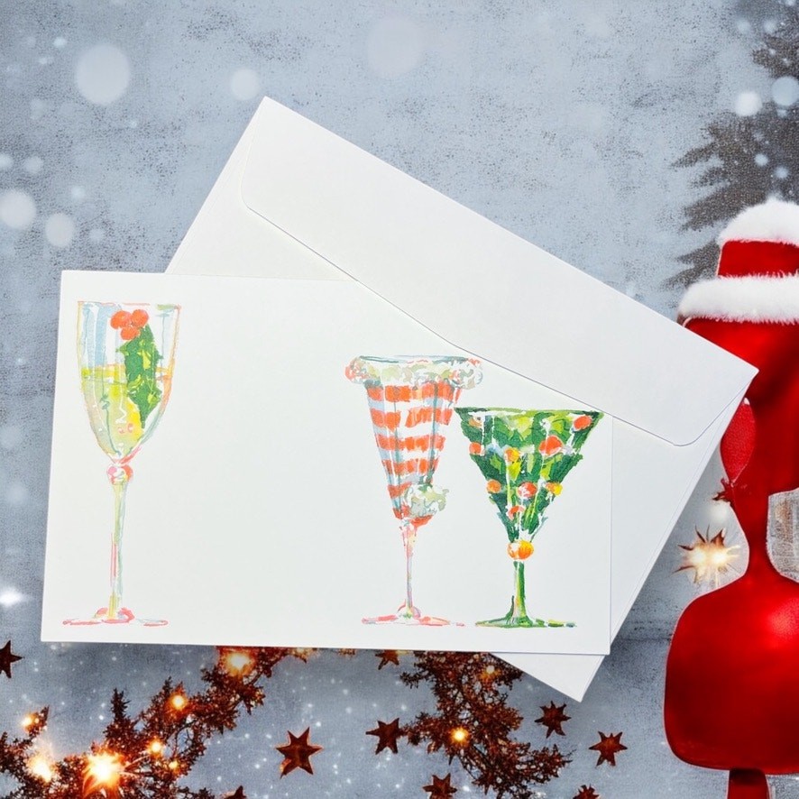 20 Holiday Cocktail Party Invitations Customizable Printable Greeting Cards