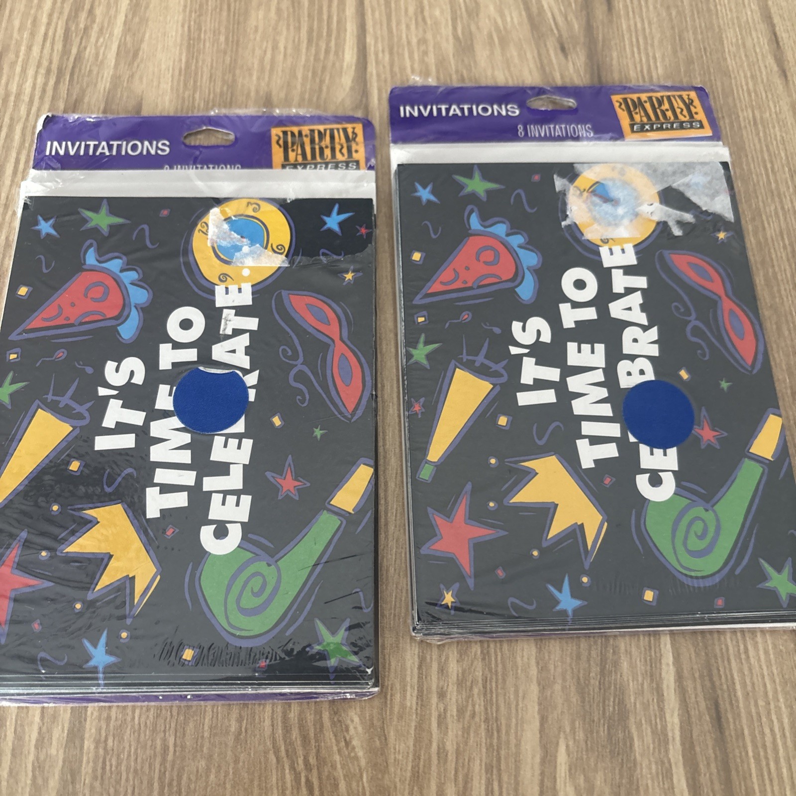 Lot Of 2 – Retro Hallmark New Year’s Party Invites