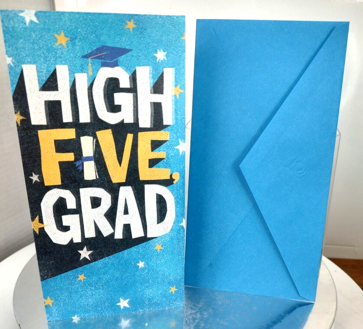 Graduation Unisex “High Five Grad 4.5″x 8.5″T Open Greeting Card w/Envelope NEW