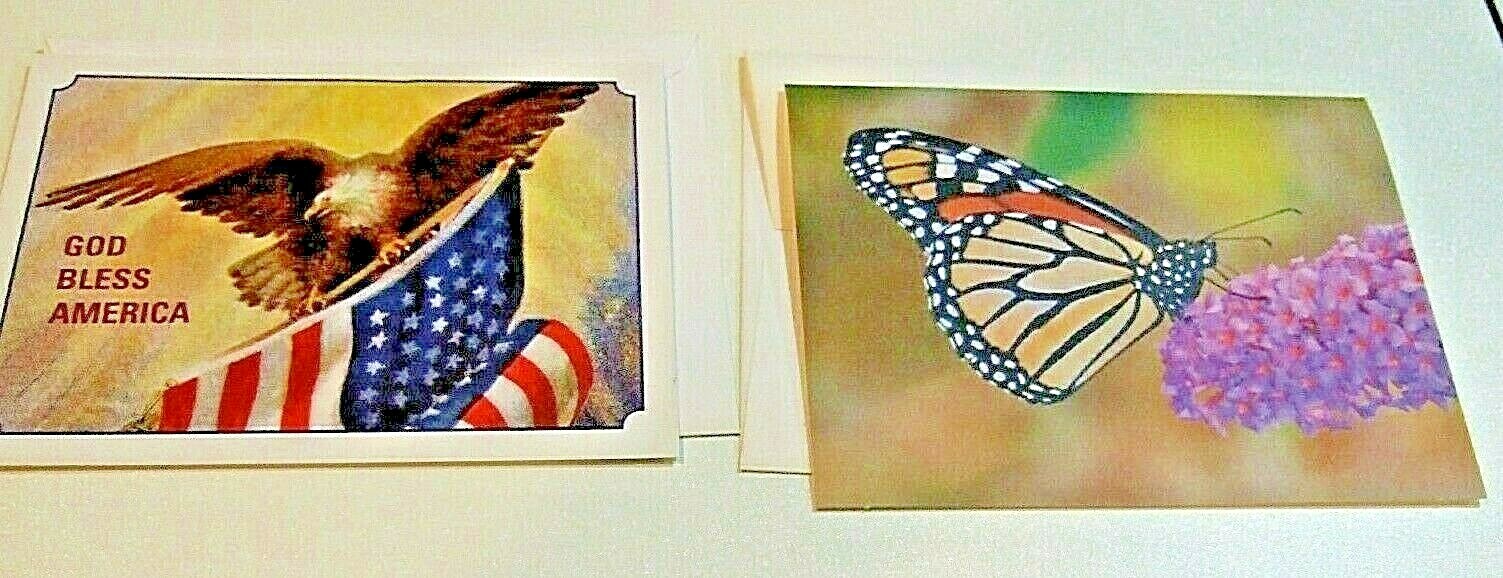 Lot of 9 Blank Greeting Cards With Envelopes .- You Write The Message – NEW