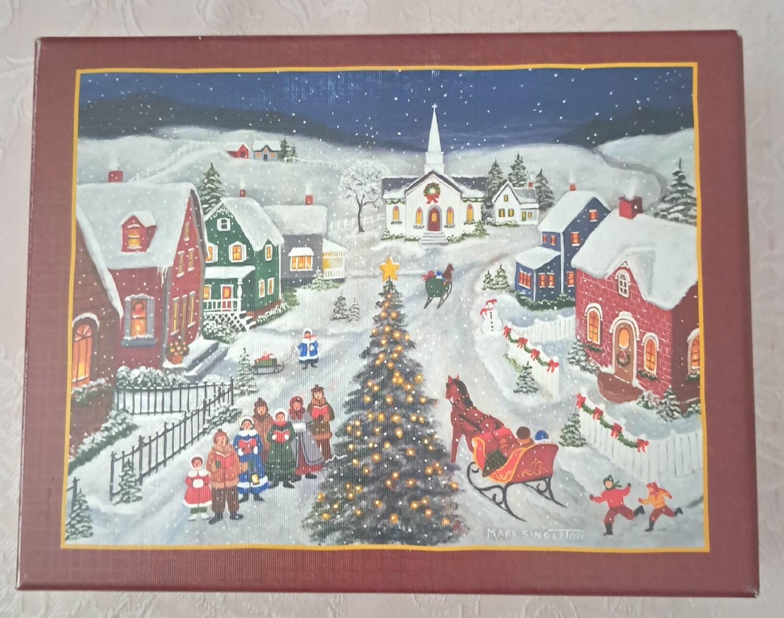 LANG BY DESIGN SILENT NIGHT BOXED CHRISTMAS CARDS, 18 Cards/19 Envelopes NEW !