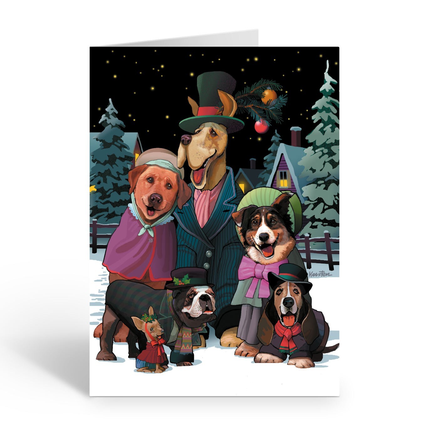 Funny Dog Christmas Cards – 16 Boxed Funny Dog Cards and Envelopes – 98