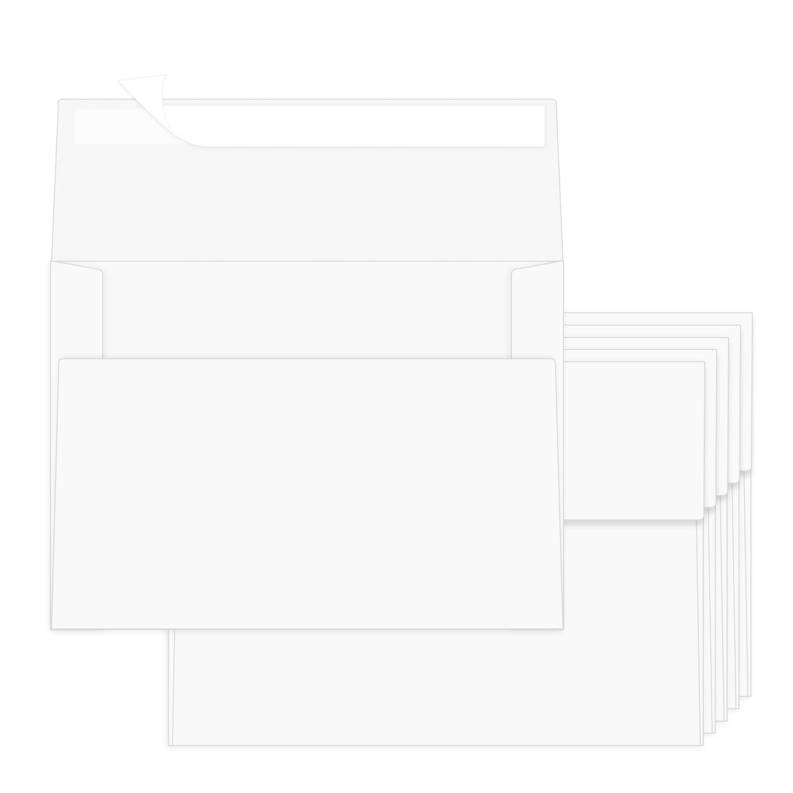 100 PCS White A2 Invitation Envelopes 4.375×5.75 Inch Self Seal Cards Note