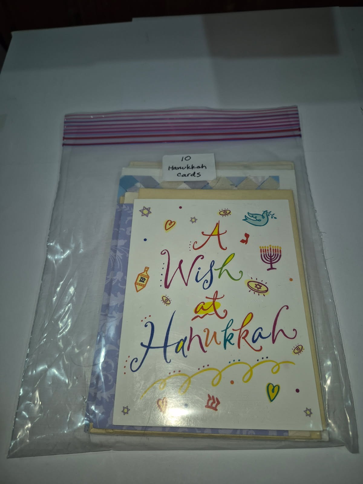 10 Mixed Hanukkah Cards with Matching Envelopes Unused CL5