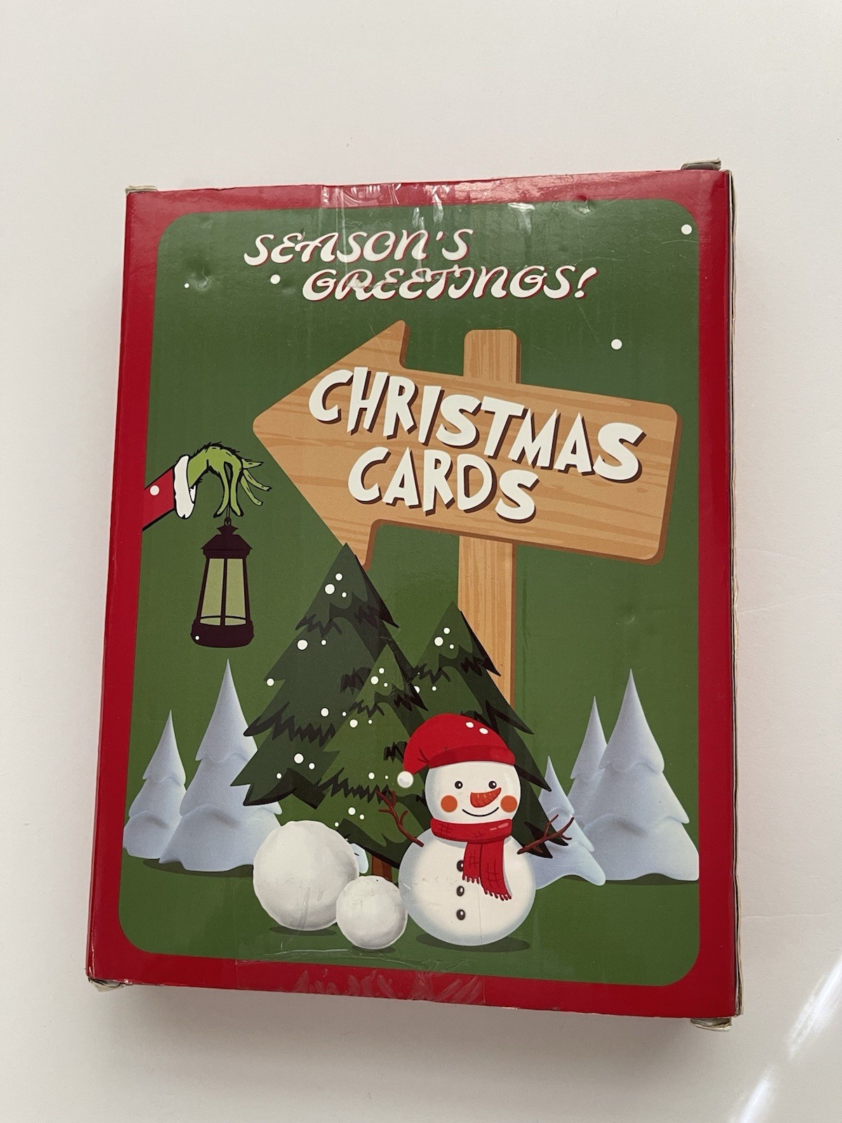 30 PK Grinch Christmas Cards W/ Envelopes & Stickers Boxed Assorted Designs