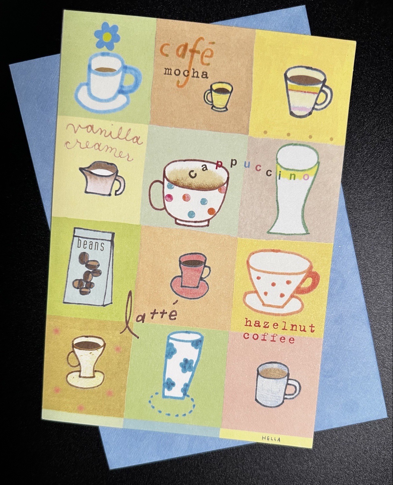 ~~ HAPPY BIRTHDAY GREETING CARD ~~ COFFEE THEME / MOCHA LATTE / FUN