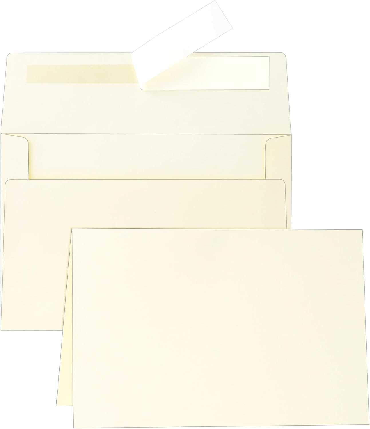 Cream Blank Note Cards and Envelopes 5 X 7 Heavyweight Folded