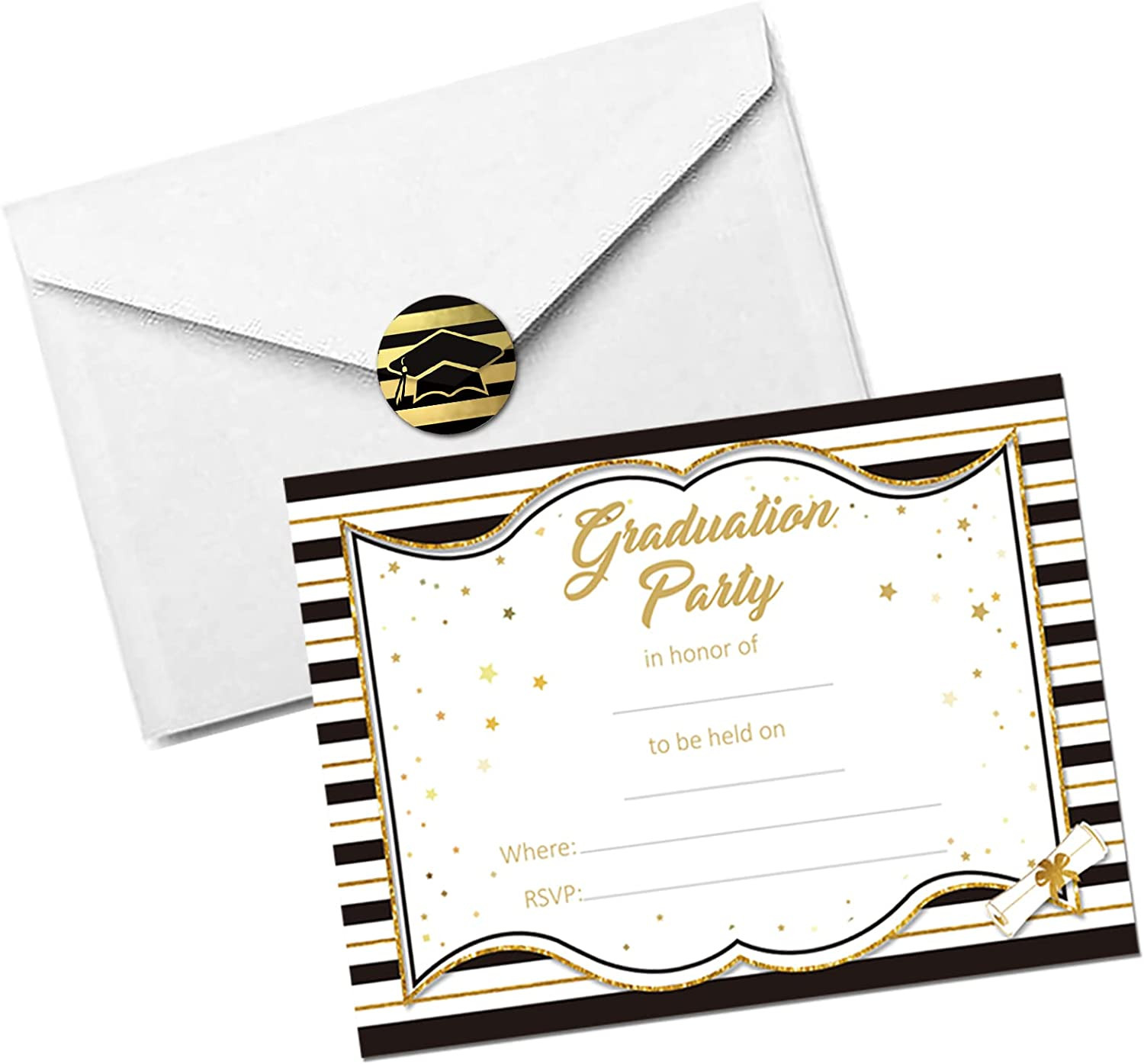 Graduation Party Supplies Invitations with Envelopes 2023,Grad Congrats Announce