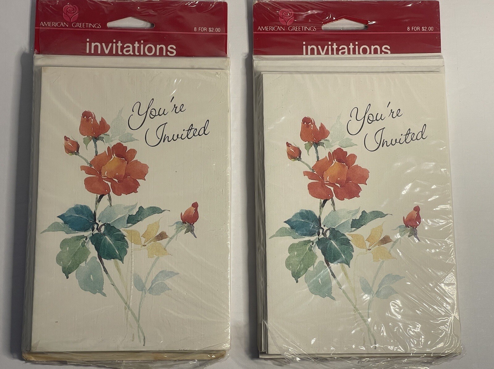 American Greetings Party Invitations “You’re Invited” 2 Packs (16 Cards/Env) VTG
