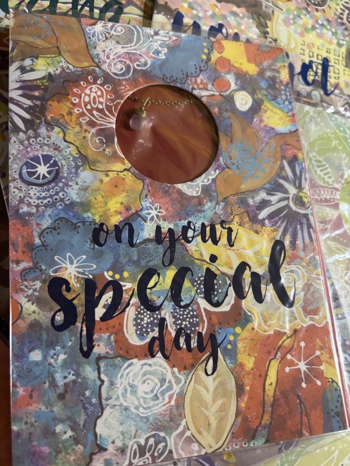 12 All Occasion Cards With A Small Crystal Necklace In Each, Envelopes Included