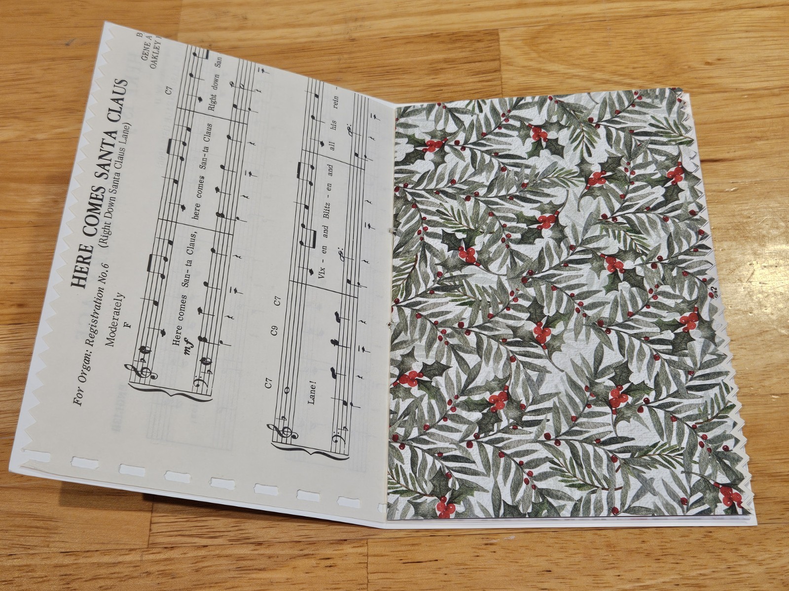 Christmas Junk Journal Glitter Tree Cover Vintage Style Memory Keeping 001