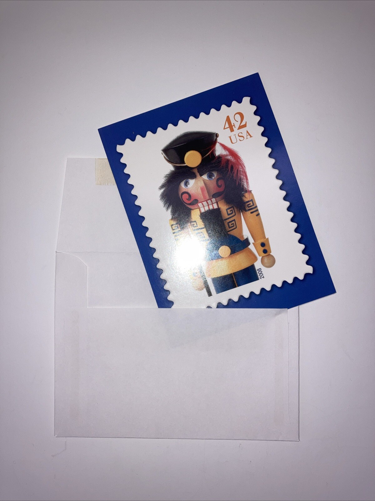 NUTCRACKER 42 CENTS EMBOSSED CHRISTMAS USPS OFFICIAL CARDS W/PLAIN ENV. SET 10