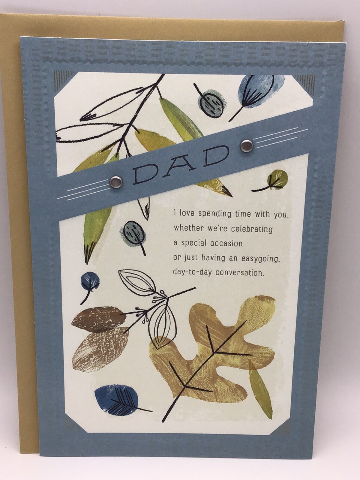 Hallmark Father’s Day Card DAD FROM DAUGHTER Leaves 5.5 x 8