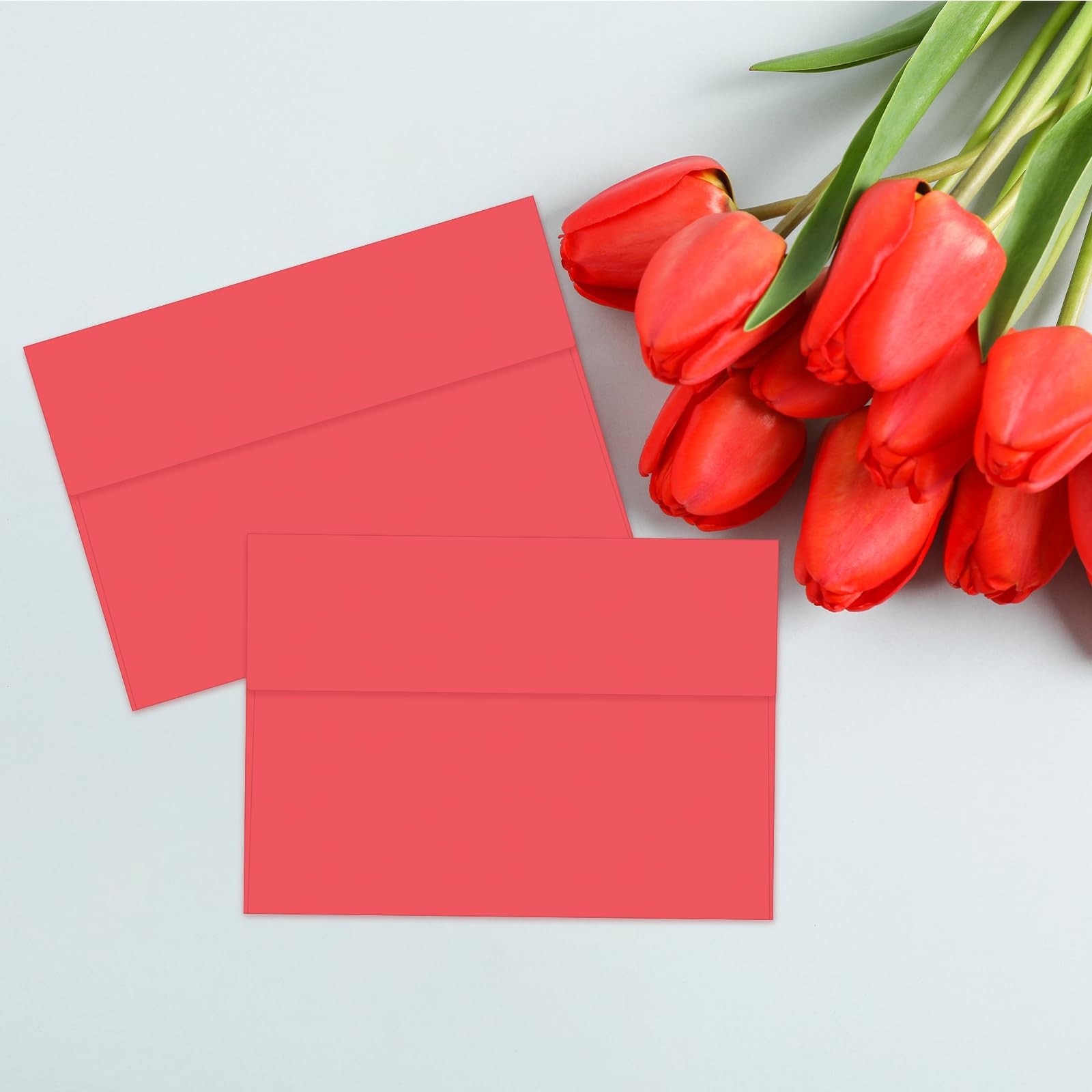 100 PCS Red A2 Invitation Envelopes Self Seal Greeting Cards 4.375×5.75
