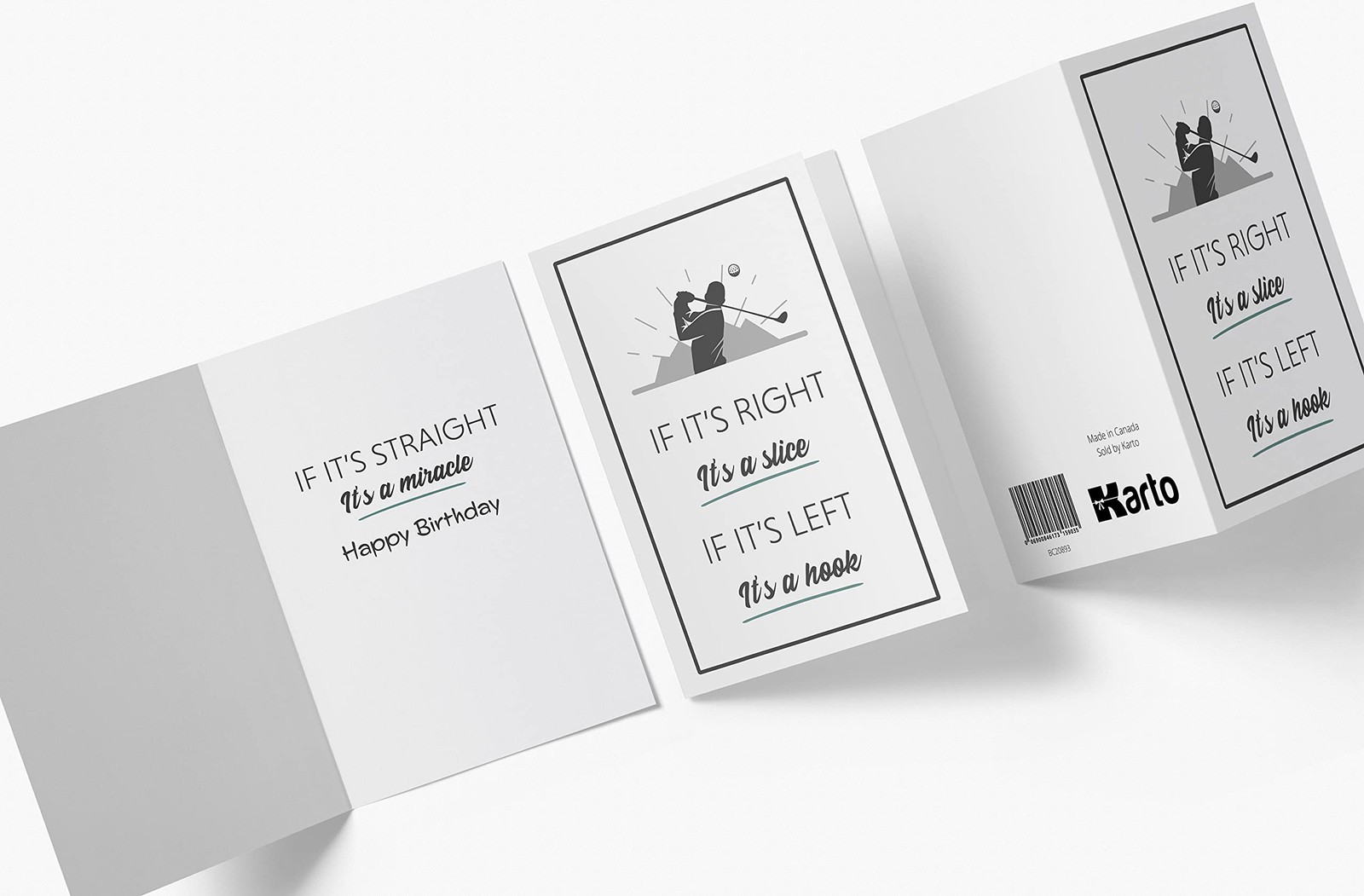 Funny Golf Birthday Card for Men Women – Large 5.5×8.5 inch Golfer Birthday C…