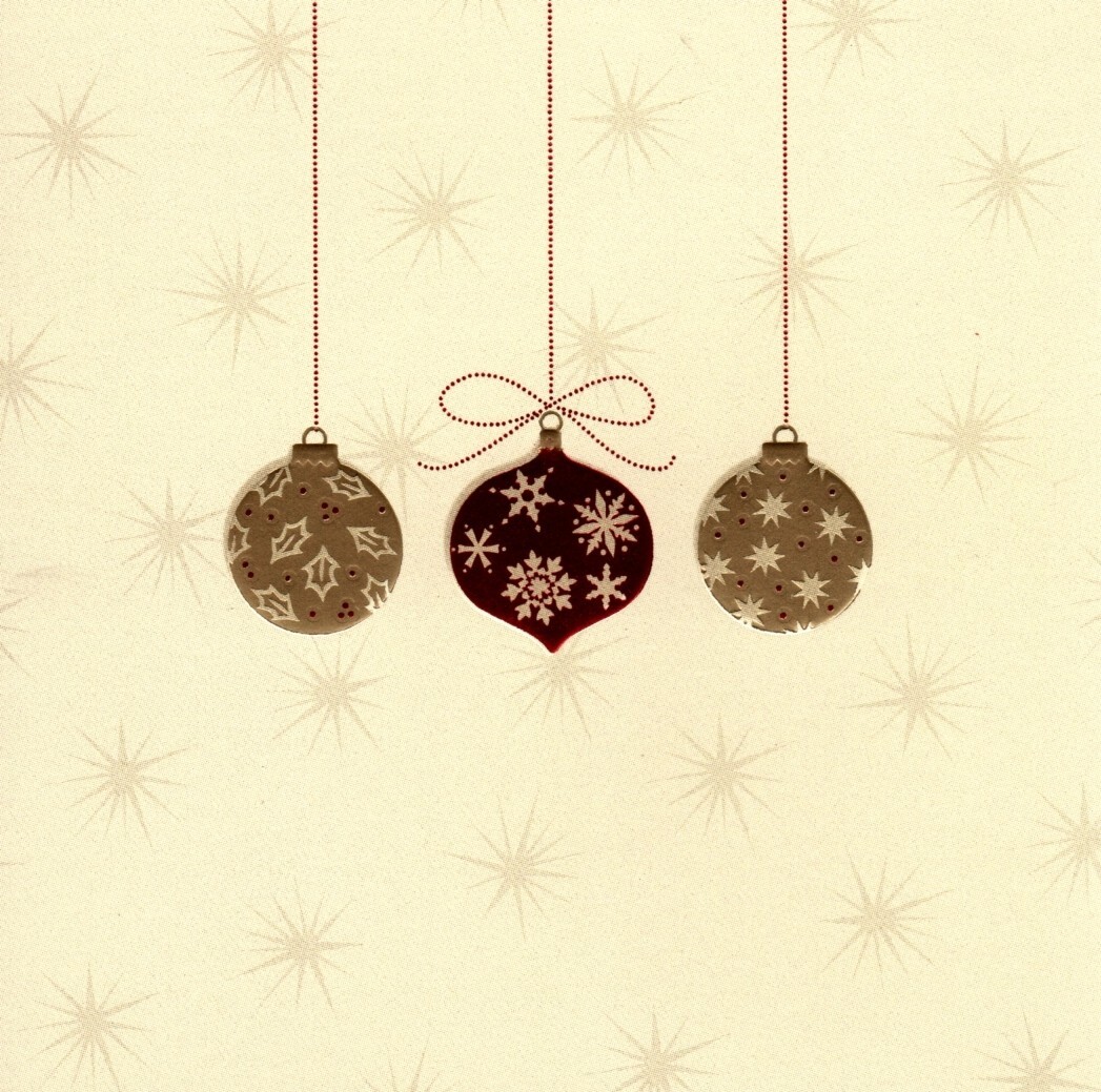 Merry Christmas Red Gold Ornament Ornaments Hallmark Greeting Cards – Set of 9
