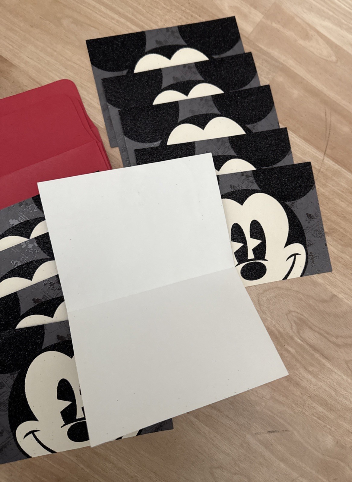 Hallmark Mickey Mouse Blank Letter Card and Envelope Stationary Set Of 10