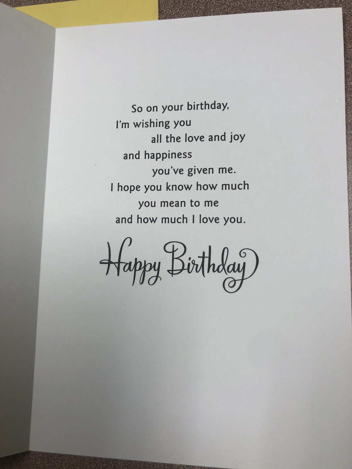 Happy Birthday For My Wonderful SISTER 5”x7” Hallmark Heartline Greeting Card