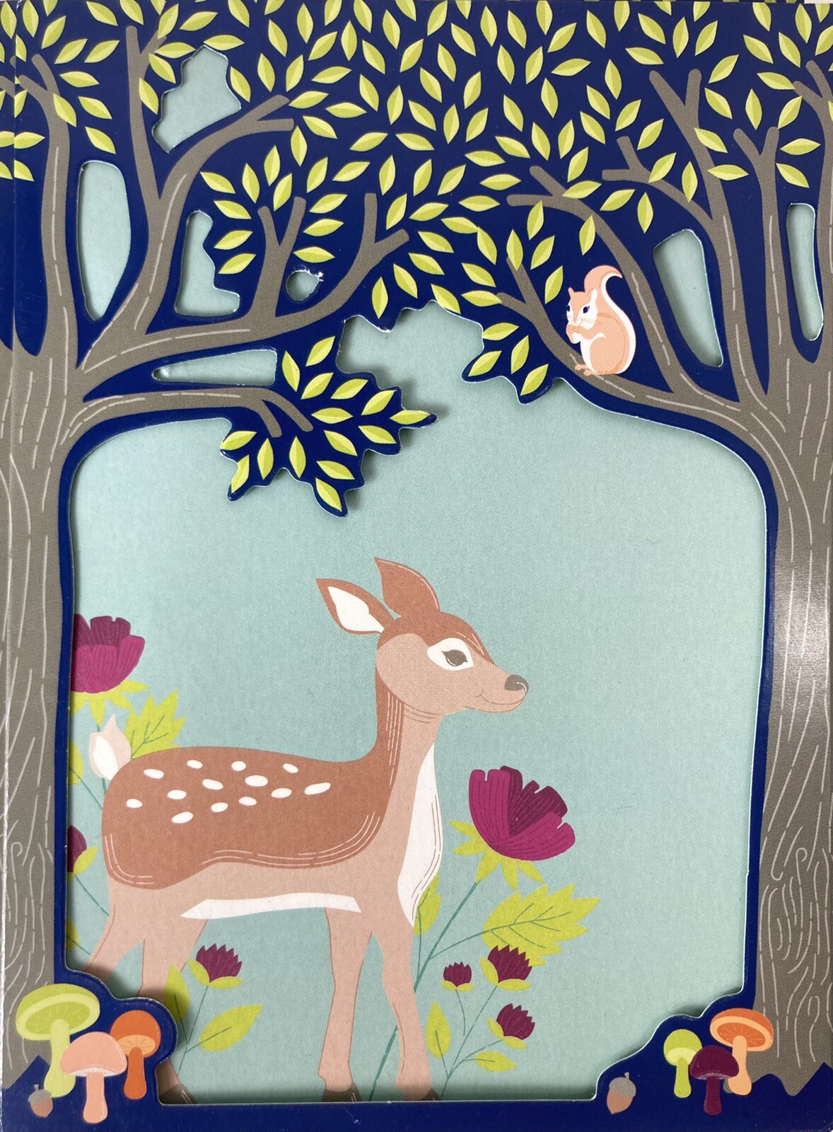 Woodland Forest Greeting Cards Deer Mushrooms Squirrel Flowers Lot of 13 Cards