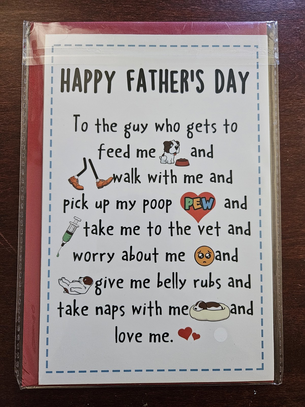 Happy Father’s Day Card From The Dog, Father’s Day Card From Pet, Dog Card