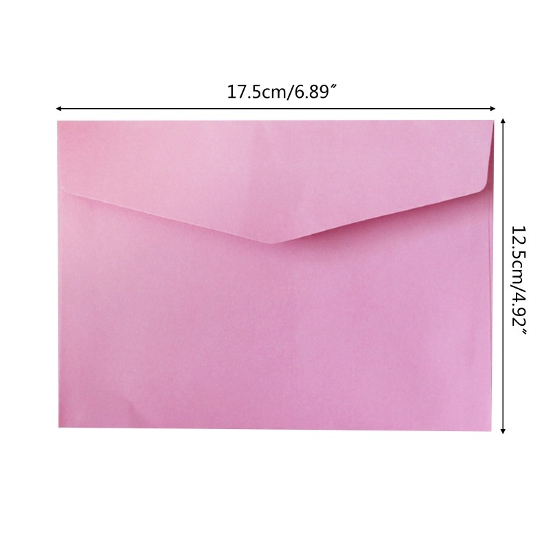 20Pcs Retro Colorful Envelopes Solid Color Envelope for Birthday Card Invitation