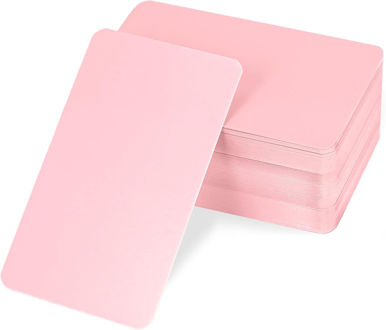 100PCS Small Blank Paper Message Note Business Cards Pink Paper Cardstock Double