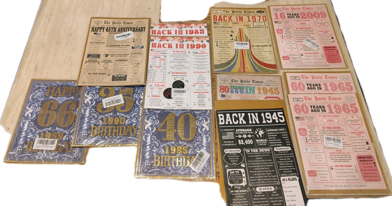Lot Of 70 + Greeting Cards W. Envelope Humor Birthday Large Size All Occassions