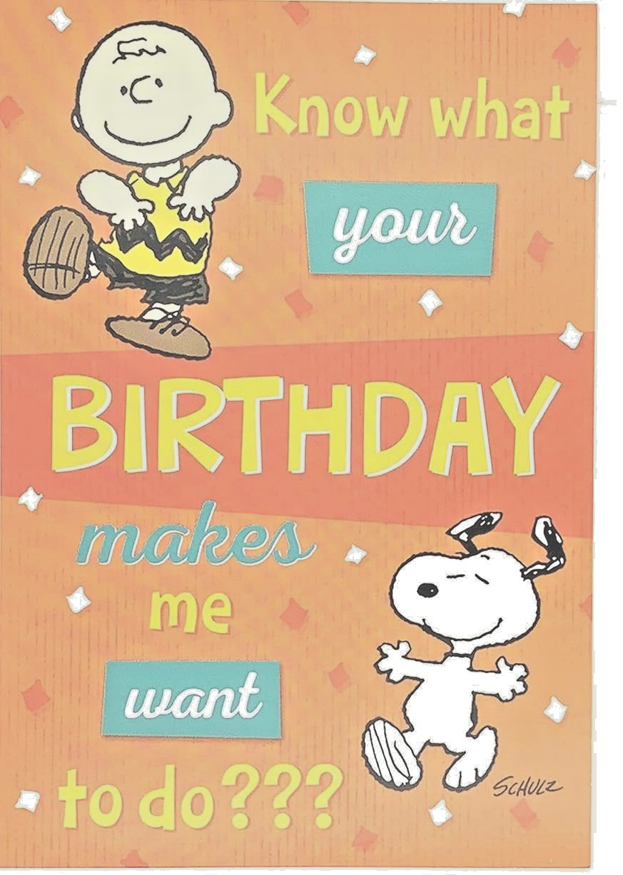 Birthday Card featuring “Snoopy” with envelope