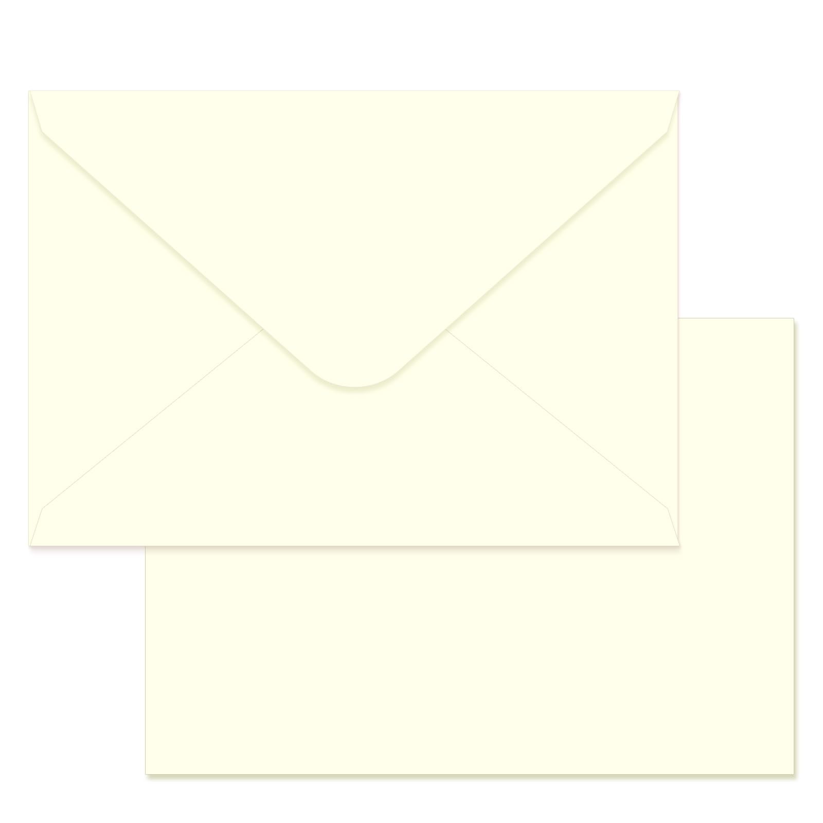 100 PCS Cream A6 Envelopes 4×6 VFlap Invitation 4.75×6.5 Inch