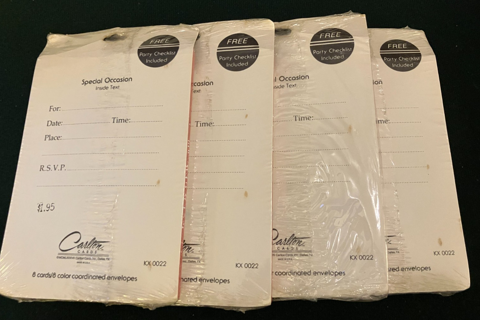 32 Party Invitations & Envelopes GOODBYE GOOD LUCK Vintage Carlton Cards Set NEW