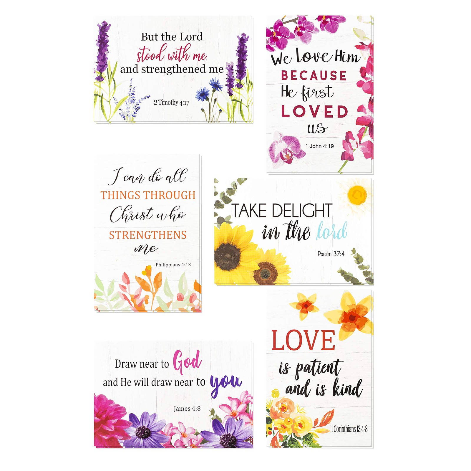 Bargain Paradise 24 Christian Greeting Cards – 4 x 6 inches, White