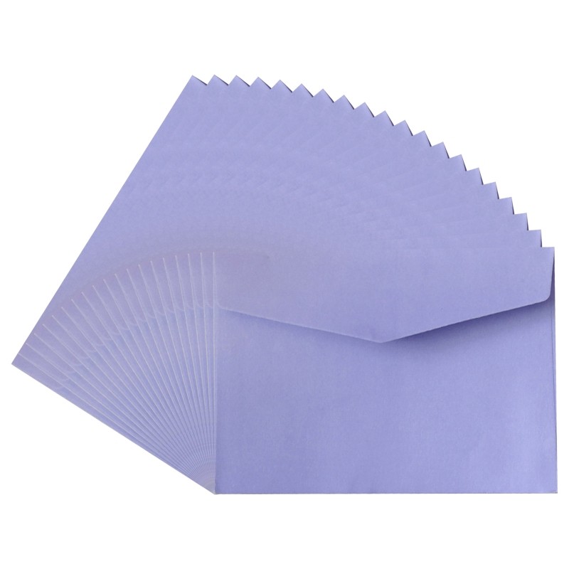 20Pcs Retro Colorful Envelopes Solid Color Envelope for Birthday Card Invitation