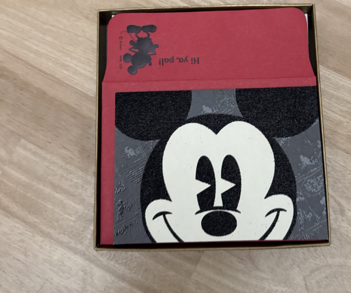 Hallmark Mickey Mouse Blank Letter Card and Envelope Stationary Set Of 10