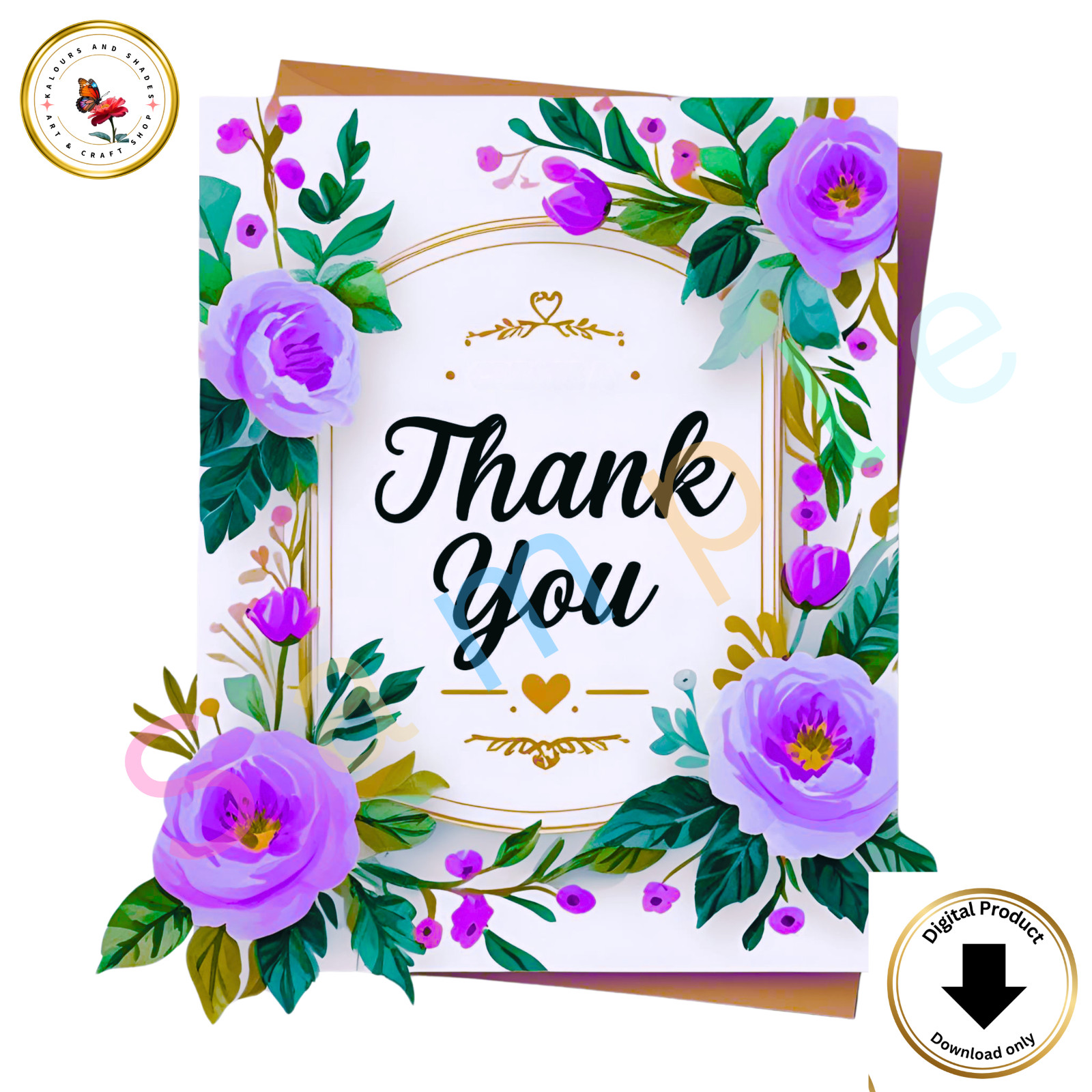 New Digital Thank You Card Printable shareable