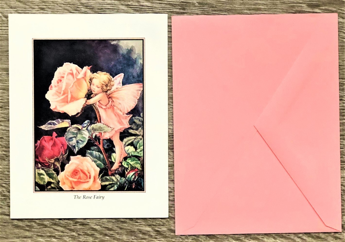 Set of 4Birthday cards Vtg. 1991 “The Rose Fairy ” Cicely Mary Barker 4-3/4x 6 “