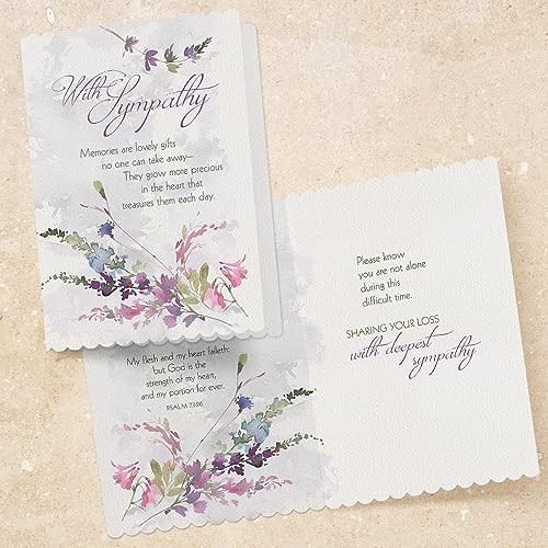 Pink Sympathy Cards Boxed Set Faith Based Inspirational Blessings 12 Cards