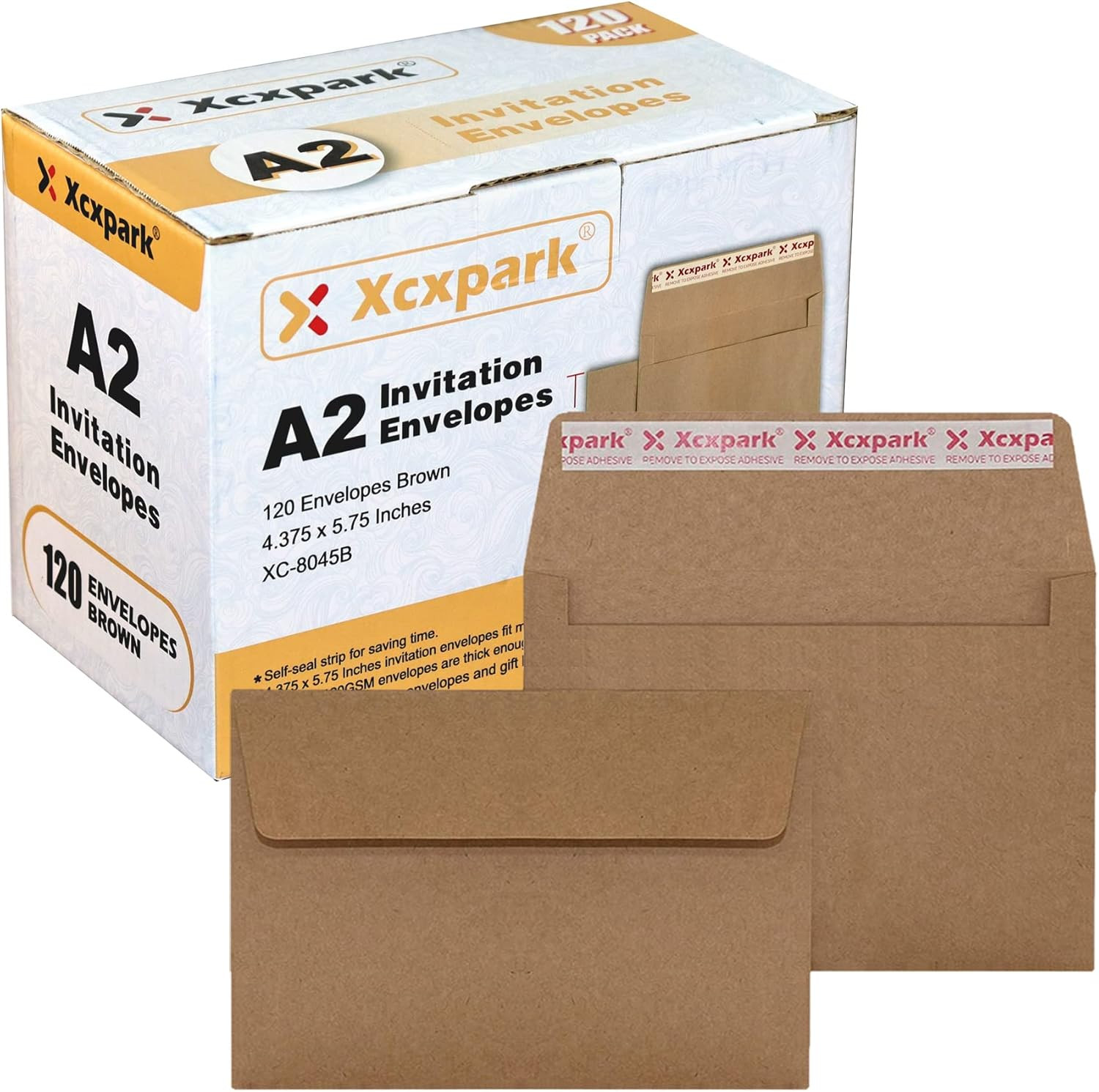 120 Qty Printable A2 Invitation Envelopes 4.375 X 5.75 Cards, Self Seal 120GSM B