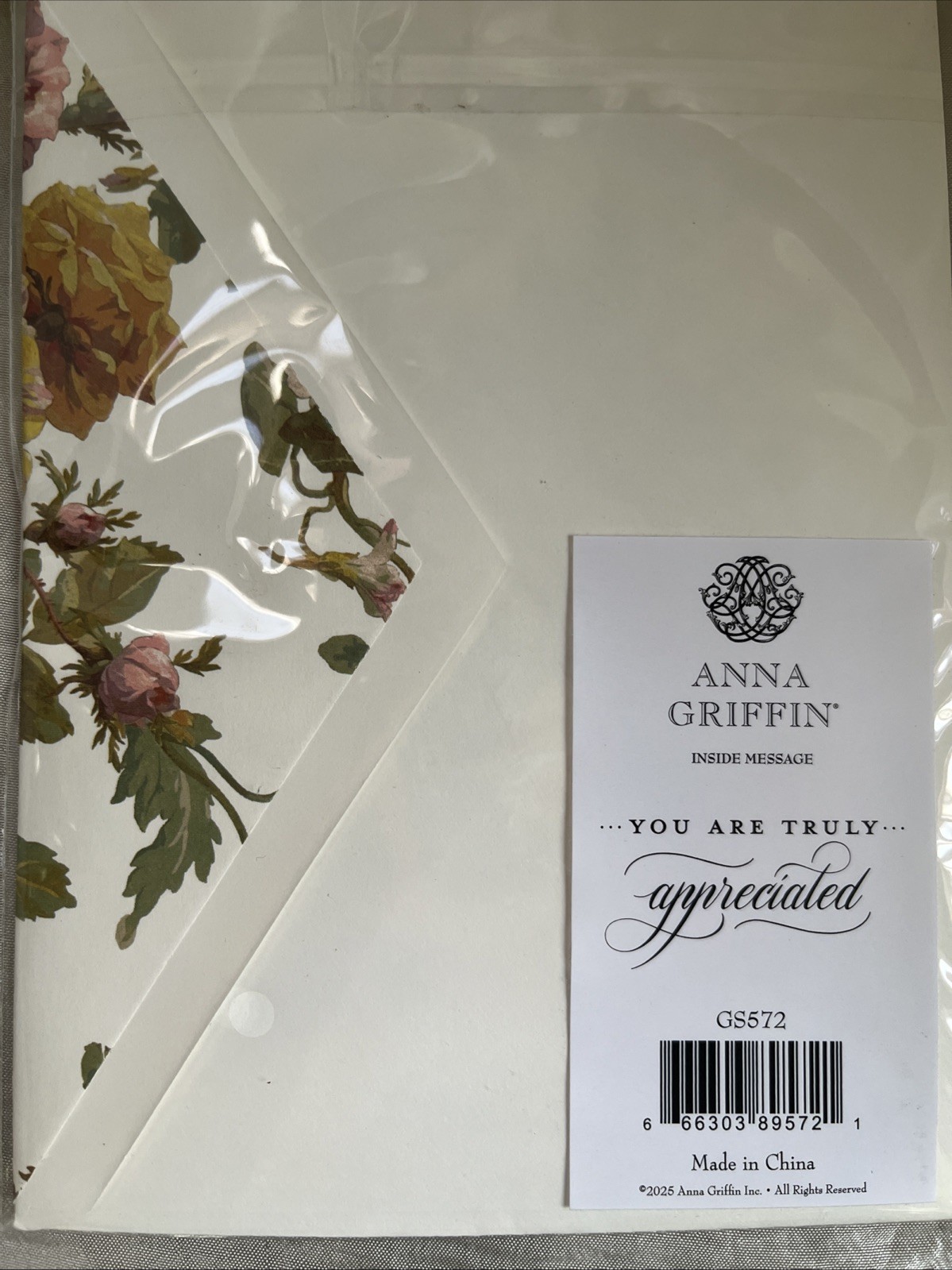 Anna Griffin Christmas 2D Francesca Thank You Card- Beautiful And Classy!