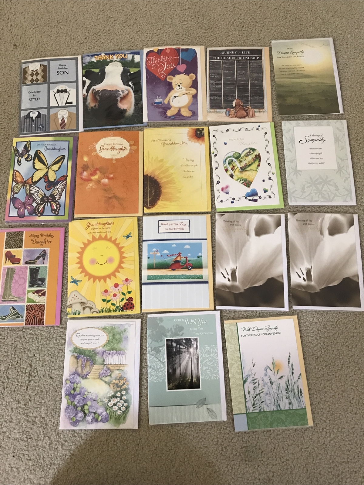 Lot of 18 Special Thoughts Cards – Various Occasions, NEW