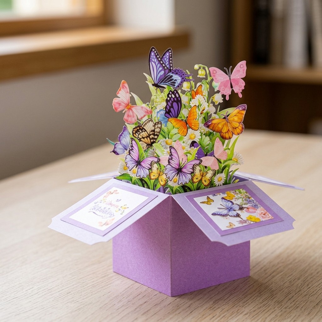 Butterfly 3D Pop-Up Card – Exquisite Greeting Card for Daily Gifting
