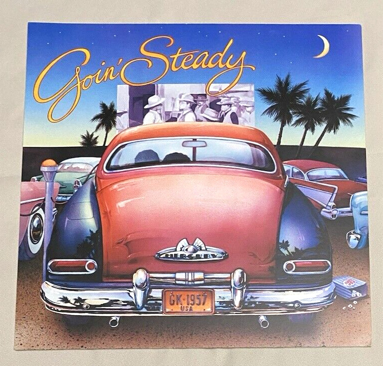 Vintage Hallmark Lovin’ Labels Goin Steady Love Record Card 12″ 1980s Unused HTF