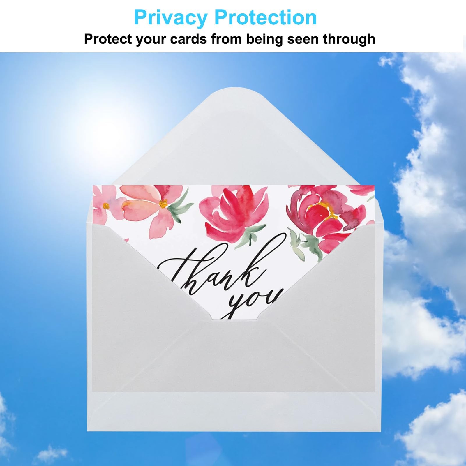 Blank Cards and Envelopes 5×7 inches, 50 Pack White A7 (5.25×7.25 in),