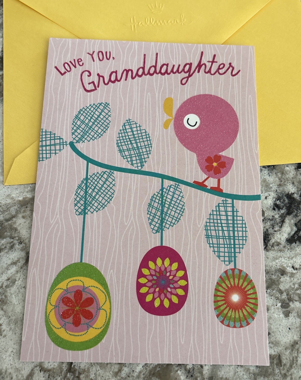 Easter 🐣 Love You GRANDDAUGHTER Wonderful Sunshine 5”x7” Hallmark Greeting Card